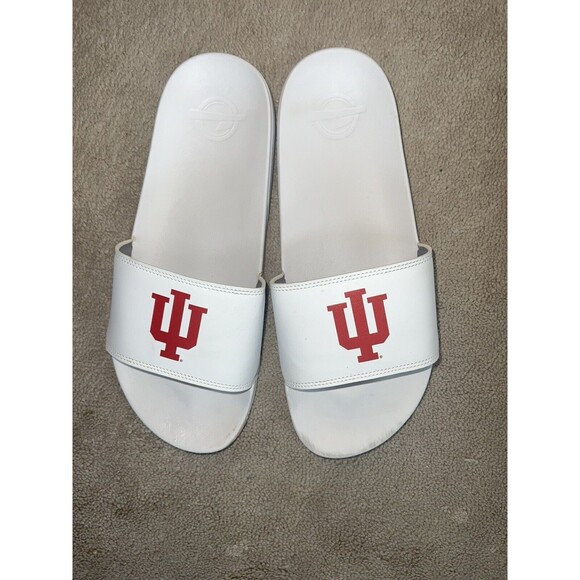 Indiana Hoosiers Men’s Size 12  Red White Black Flip Flops Slides Sandles - Picture 3 of 5